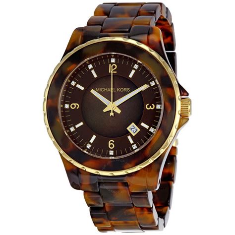 replica tortoise michael kors watch|michael kors tortoise shell acetate.